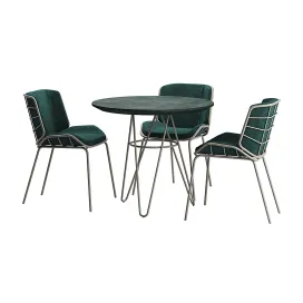 Traba skin met red chair table giacomo cattani